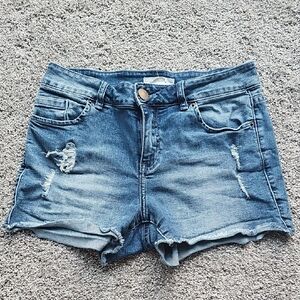 O'Neill Blue Distressed Jean Shorts Casual